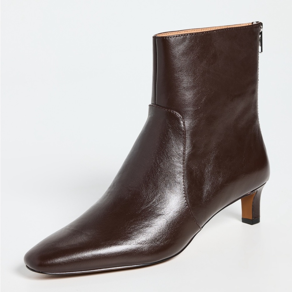 Madewell The Dimes Kitten-Heel in Crinkle Leather